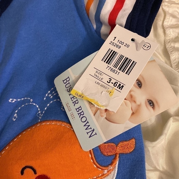 Buster Brown 3 Piece Layette  Set (3-6months) NEW - Picture 3 of 6